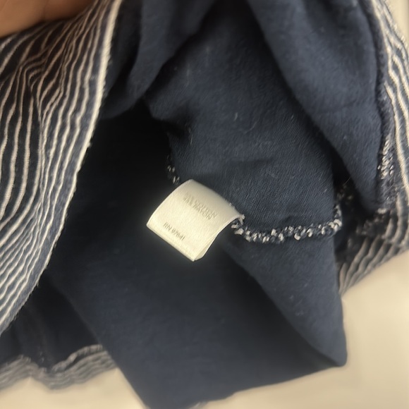 J Jill navy blue and white stripe T-shirt L - Picture 4 of 5